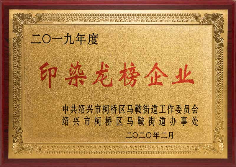 2019年度印染龍榜企業
