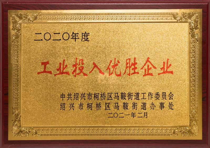 2020年度工業投入優勝企業